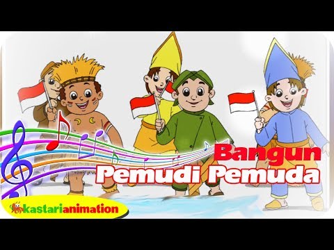 BANGUN PEMUDI PEMUDA | Lagu Wajib Nasional | Lagu Anak | Kastari Animation Official