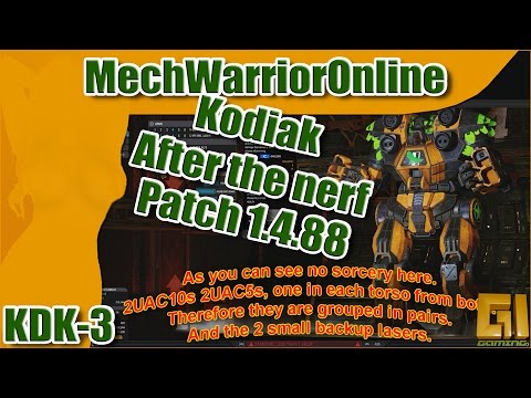 Kodiak KDK3 comparison with UAC10 and UAC5 after the nerf patch 1.4.88