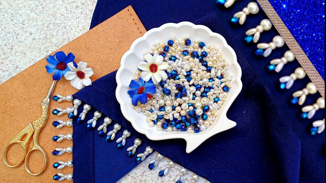 For sewing and designing fringe embroidery, I apply my own unique techniques and tricks.#DIY💙