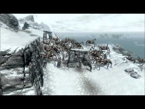 The Elder Scrolls: Skyrim - Fights - 25 Giant Frostbite Spiders vs 20 Stormcloak Guards