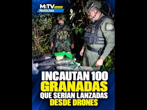 Un depósito clandestino con 100 granadas de alto poder fue localizado por la Fuerza Pública en la ve