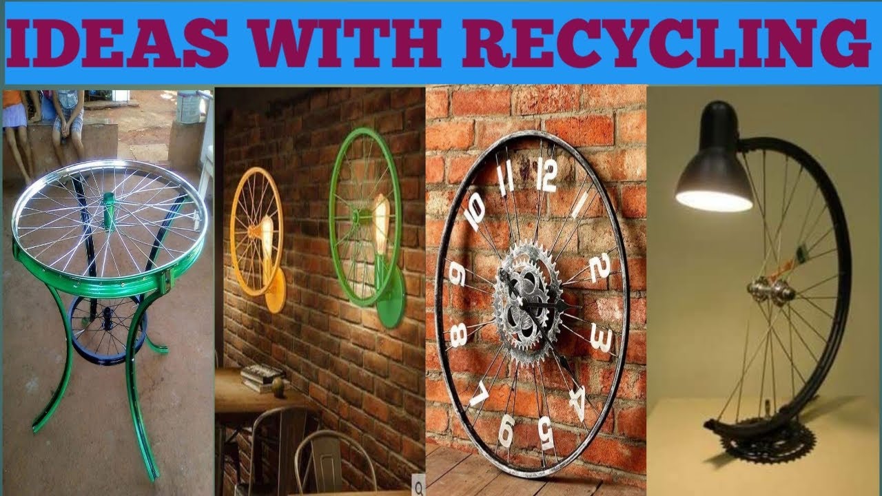 39 EASY RECYCLING IDEAS|Bycycle wheel decoor ideas.