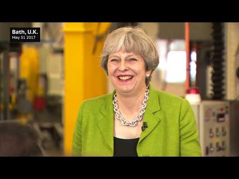 Theresa May drilled on TV debate absence during election campaign stop