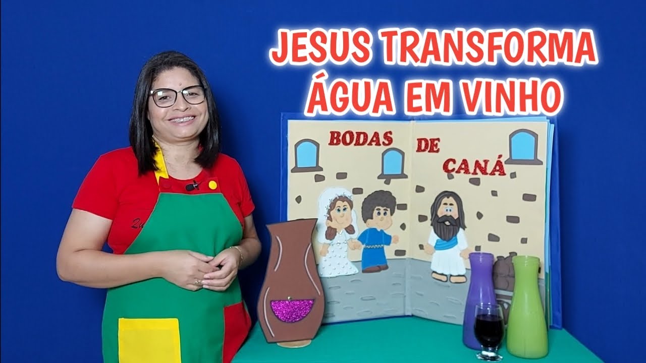 JESUS TRANSFORMA ÁGUA EM VINHO | História bíblica infantil