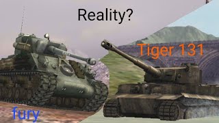 Fury and Tiger 131 in Reality / World of tank biltz