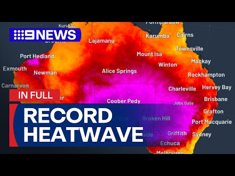 IN FULL: Australians swelter through record-breaking heatwave | 9 News Australia