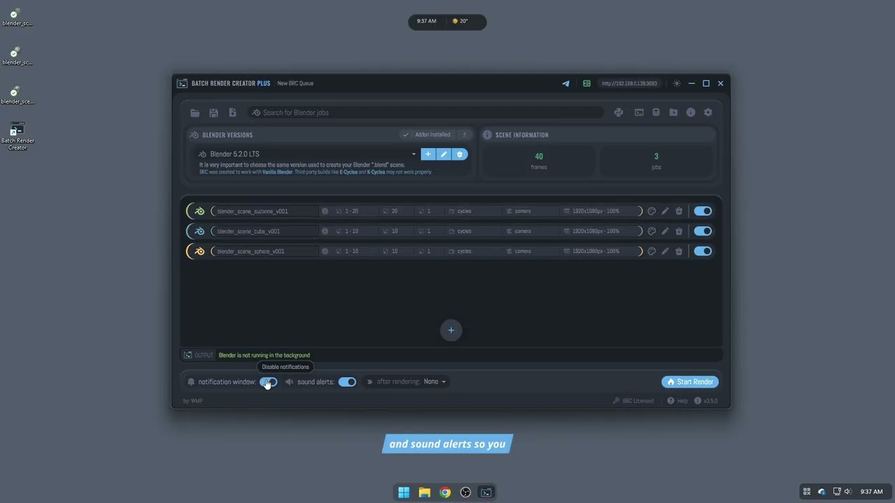 Render Queue For #Blender  - Batch Render Creator
