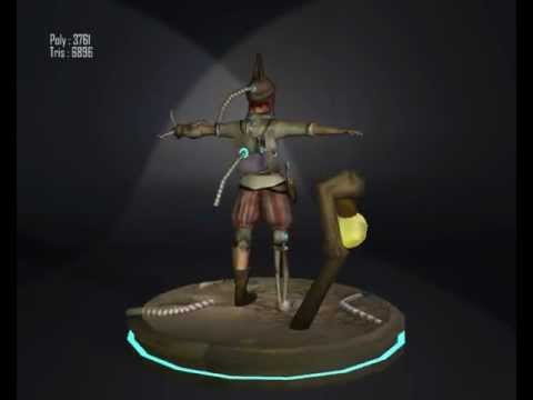 3D character Modelling Cyborg Blacksmith