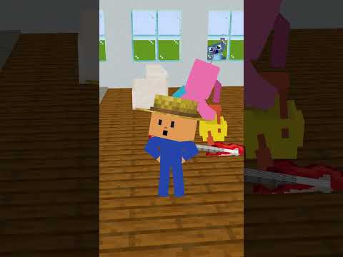 POCOYO AND THE VOWELS #shorts #minecraft #smilingcritters #sprunki #poppyplaytime4