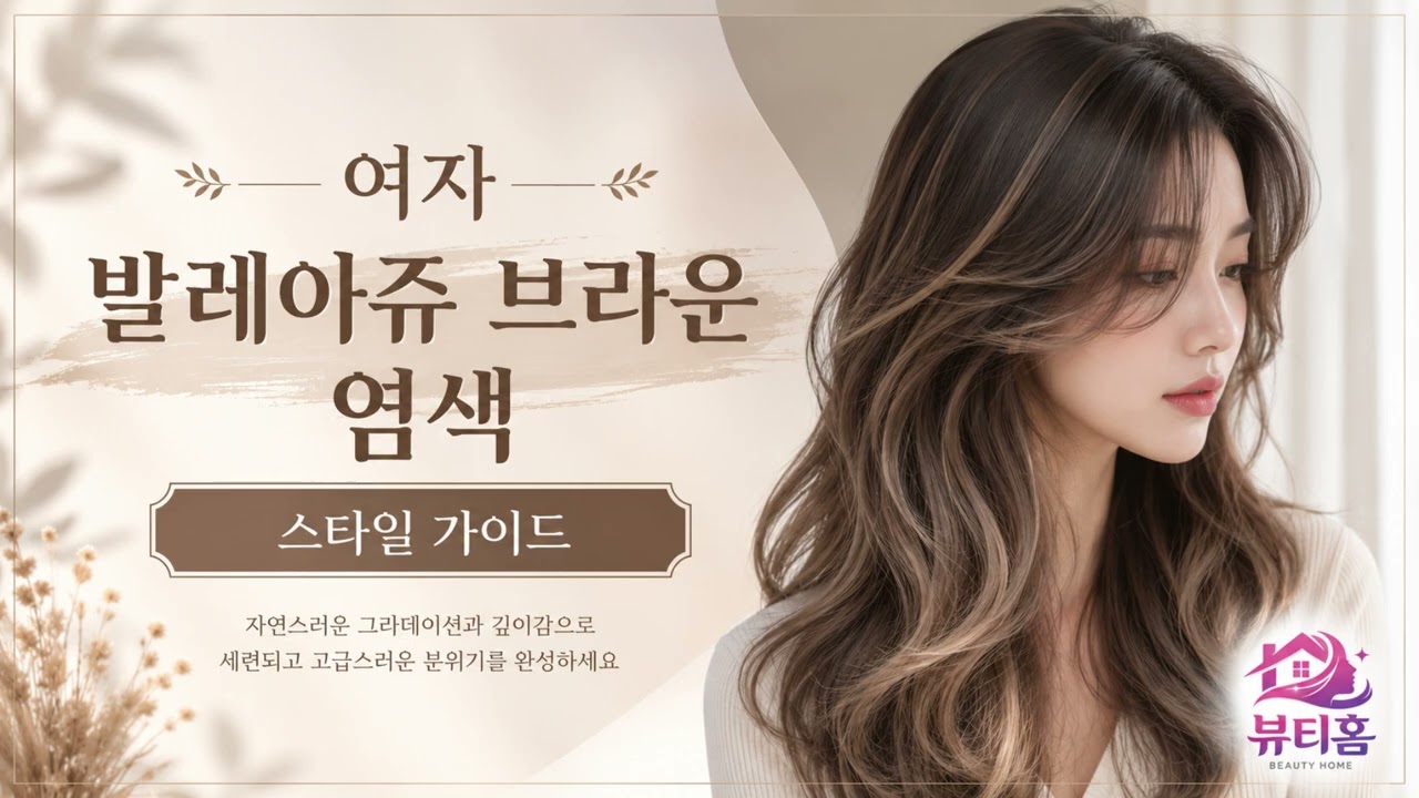 여자 발레아쥬 브라운 염색 스타일 가이드