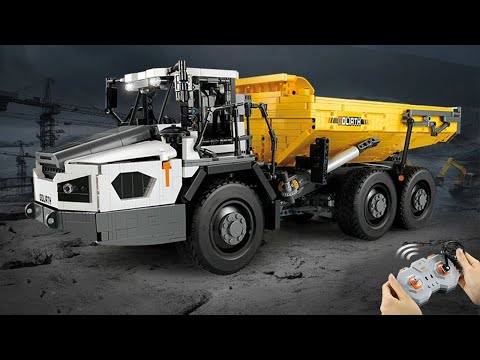 MOC Building Blocks CaDa C61054 Technical 1:17 Articulated Dump Truck Car Model