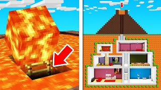 I build volcano secret base in Minecraft #2