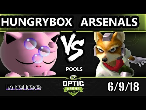 Optic Arena SSBM - Liquid | Hungrybox (Jigglypuff) Vs. TLOC | Arsenals (Fox) Smash Melee Pools