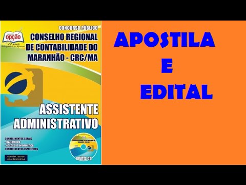 Edital e Apostila Concurso CRC MA 2015 Assistente Administrativo