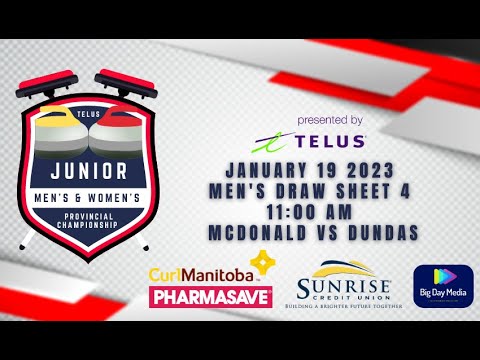 McDONALD vs DUNDAS - 2023 TELUS Junior Men's & Women's Curling Championship - SHEET D