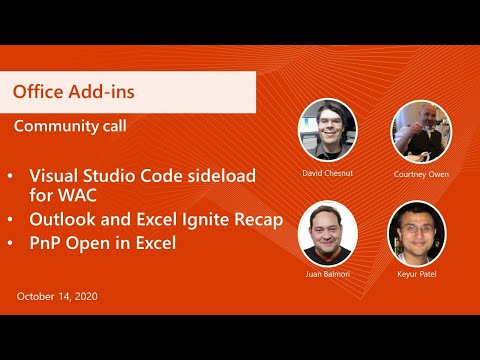 Office Add ins community call October 2020