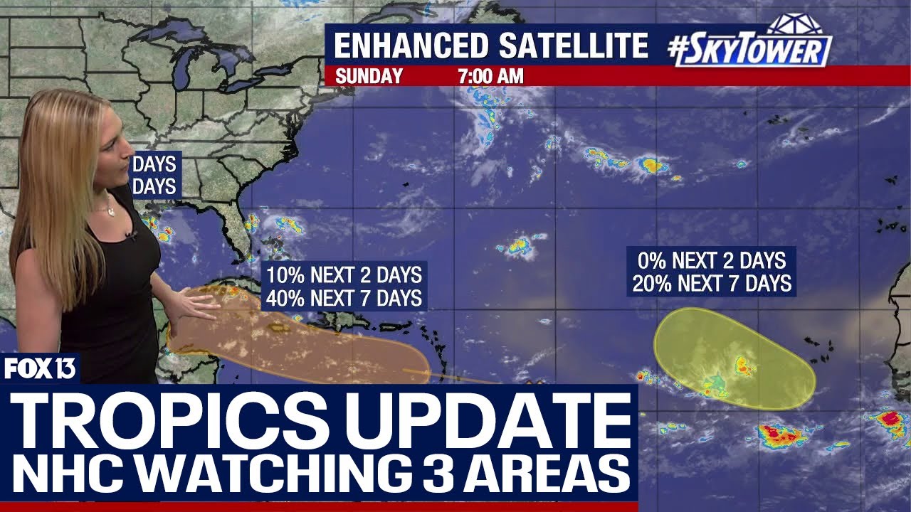 NHC keeping an eye on 3 areas in the tropics
