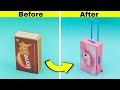 DIY Mini Unicorn Trolley Bag From Matchbox Make Miniature Trolley Bag Craftube4u