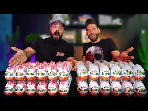 100 KINDER EGGS CHALLENGE - THOMAS HUNGRY VS @DANNY_LAZZARIN