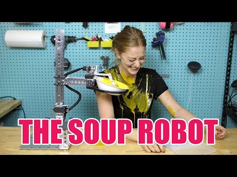 我做了一個餵湯機器 (I made a robot that serves me soup)