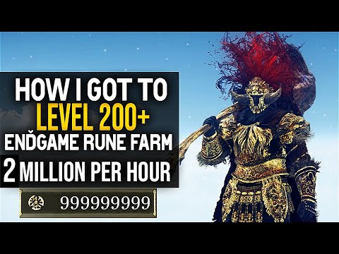 Elden Ring HOW TO GET LEVEL 200+ ENDGAME RUNE FARM 2 MILLION RUNES AN HOUR