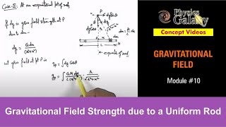 10. Physics | Gravitation | Gravitational Field Strength due to a Uniform Rod | by Ashish Arora