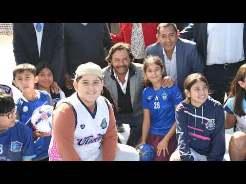 Sáenz inauguró en Coronel Moldes un nuevo playón deportivo que integra a cuatro barrios