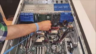 Anleitung zum HDD Festplattenkaefig Einbau für einen HP ProLiant ML350e