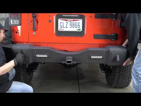FB22032 JK Wrangler Rear Bumper with LEDs Installation Guide