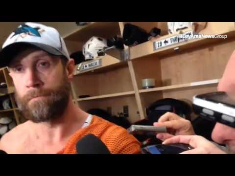 Toronto media asked Joe Thornton about team and game tonight vs. Maple Leafs, but not dispute with G
