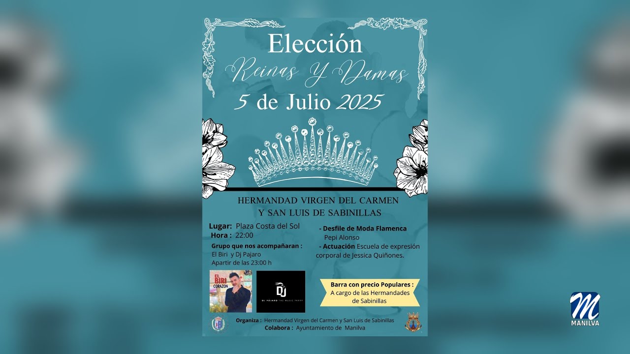 Elección de Reinas y Damas del Carmen en Sabinillas