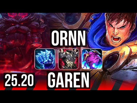 ORNN vs GAREN (TOP) | 34k DMG, Dominating | EUW Diamond | 25.20