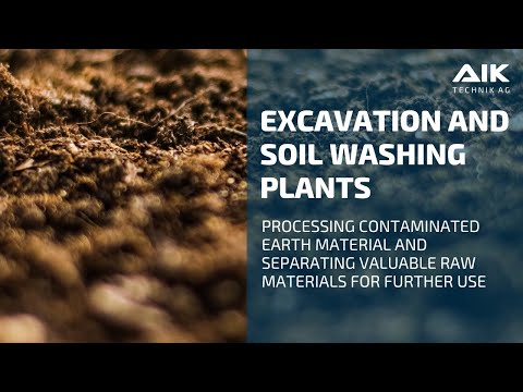 Process of excavation and soil washing plant of AIK Technik AG