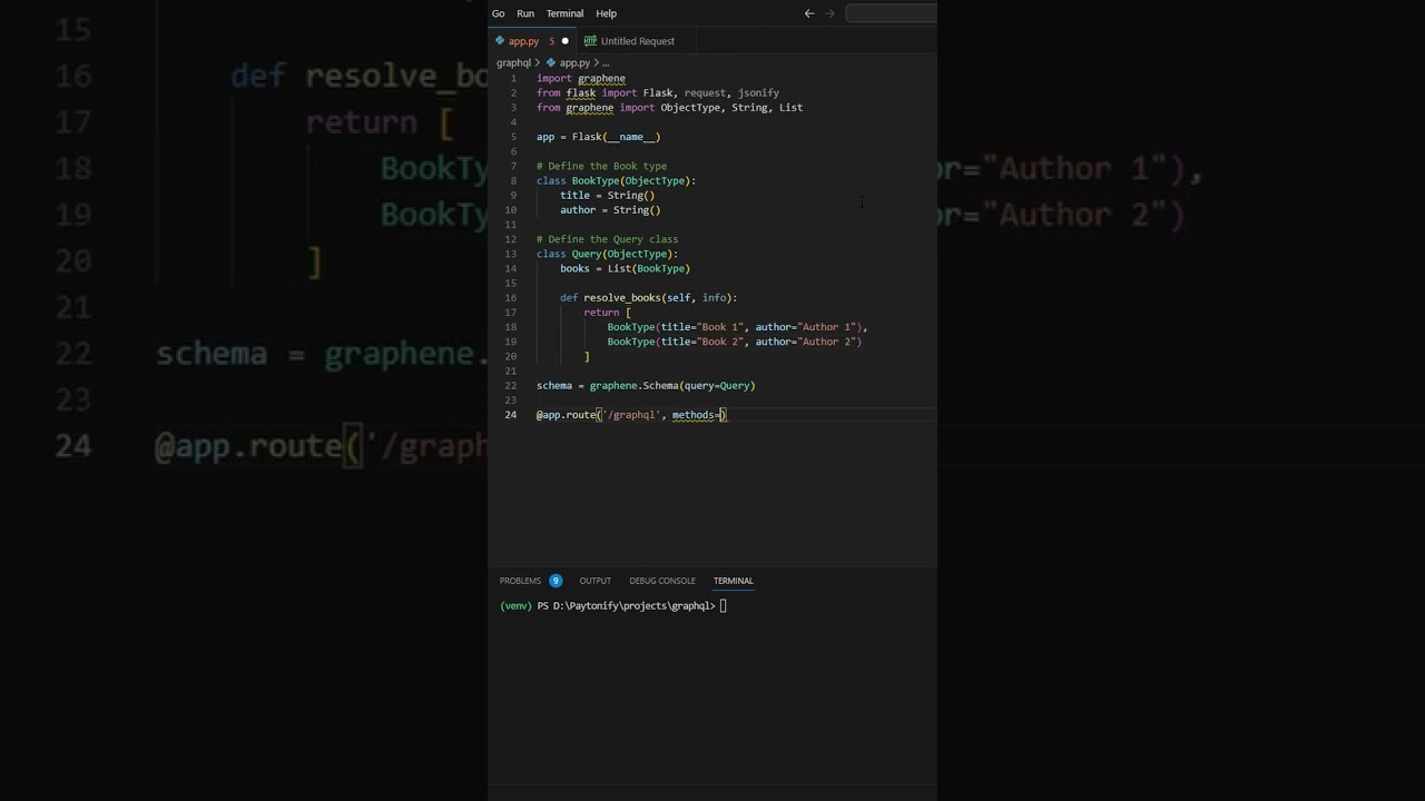 How to create GraphQL API in Python #python #programming #lofi #asmr #viral #code
