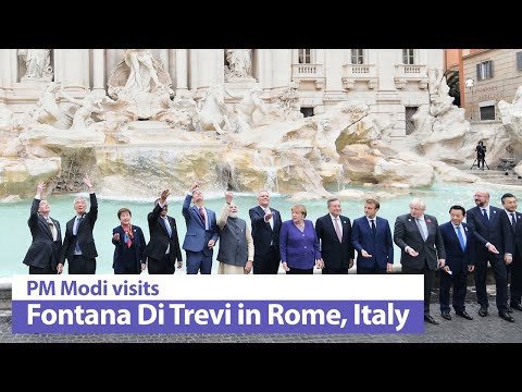 PM Modi visits Fontana Di Trevi in Rome, Italy | PMO