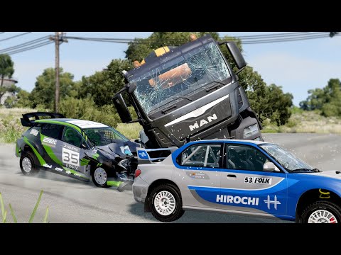 BeamNG Drive - Realistic Intersection Crashes #3