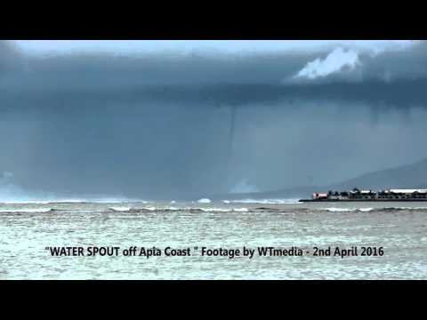 Waterspout seen off coast of APIA - Samoa