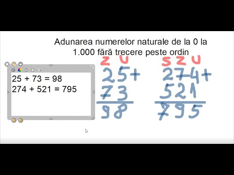 Adunarea numerelor naturale fara trecere peste ordin (0-1000)