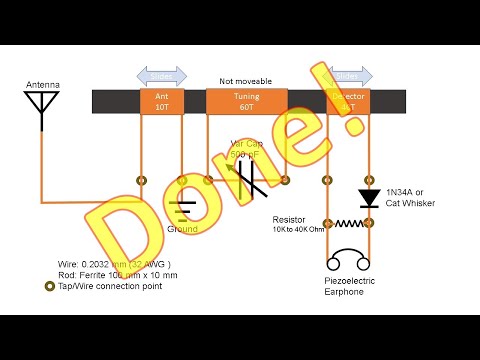 Crystal Radio, Ferrite Coil Model #1 (4K)