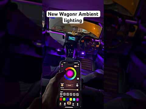 New Wagonr ambient lighting🥰 #shorts #viral #trending #ytshorts #youtubeshorts #ambientlights #car