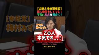 【参政党・梅村みずほ】この人本気です！辺野古沖転覆事故を徹底追求！