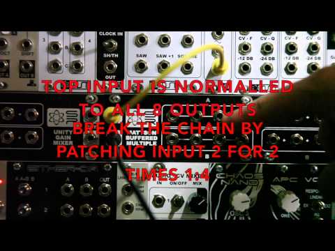 Synthrotek Eurorack 1U Mattson Buffered Mult Multiple Synth Kit Module