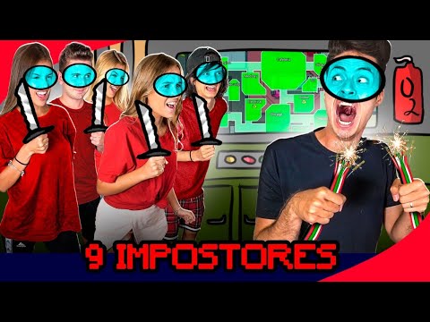 WE PLAYED AMONG US IN REAL LIFE WITH 9 IMPOSTERS AND 1 CREW MEMBER! (Impostor IQ 999,999,999)
