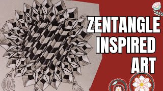Step by step Guide to draw zentangle inspired art.
