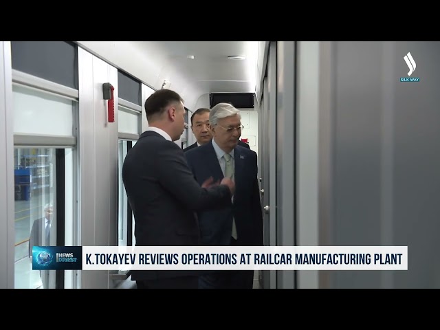 Kasım Comart Tokayev, yolcu vagonu üretim tesisini ziyaret etti