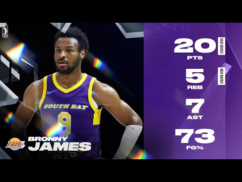 Bronny James Had 20 PTS & 7 AST In Lakers' OT Win Over Hustle!