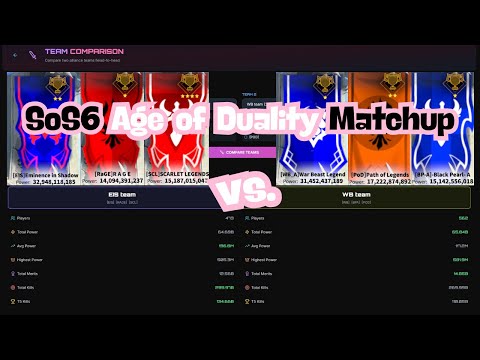 SoS6 Age of Duality MATCHUP [EIS/RAGE/SCL vs. WB/PoD/BPA] Call of Dragons!!!