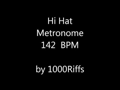 Hi Hat Metronome 142 BPM - Beats Per Minute