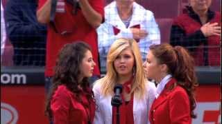 Jetset Getset sings the National Anthem at Great American Ballpark, Cincinnati, OH