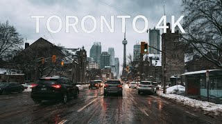 Driving in Toronto’s Muddy Weather - Canada 4K
